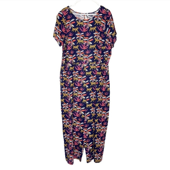 Modcloth Pants - 🆕 NWT ModCloth Tiger 🐅 Jungle Wide Leg Pant Short Sleeve Jumper, plus size 2x